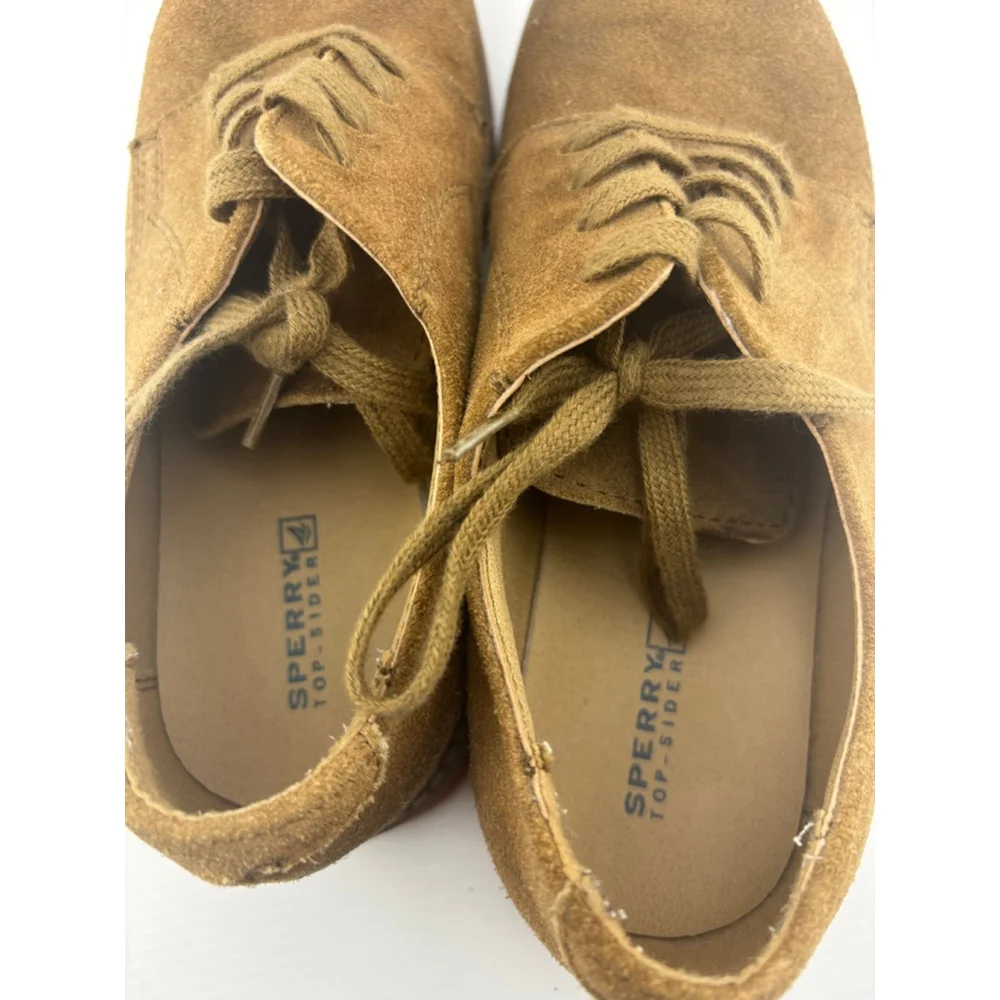 Boys Sperry Suede Oxford Shoes 2.5 (Little Boy) Brown Red